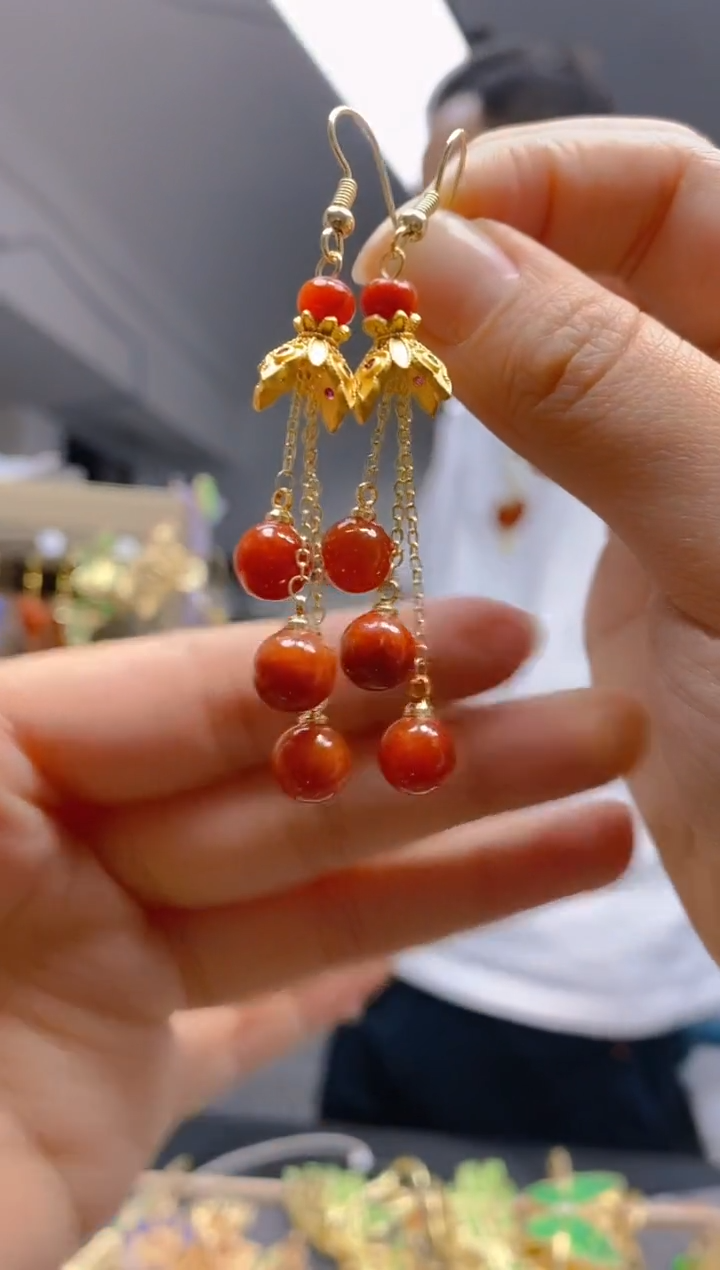 【闪购商品】翡翠耳饰合金0298翡翠耳钩