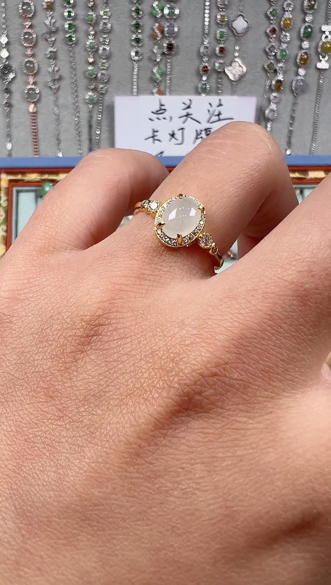 【闪购商品】翡翠戒指银S925镶嵌天然缅料保a保真保天然