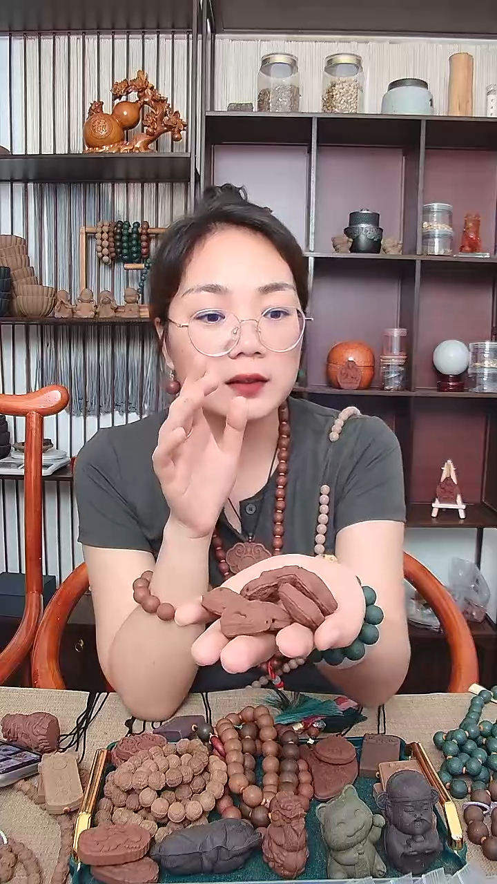 木菊珀安神小金禅一对