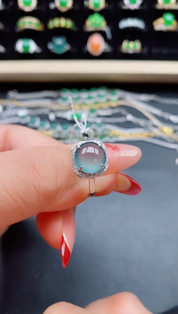 【闪购商品】翡翠戒指银S925镶嵌3232131