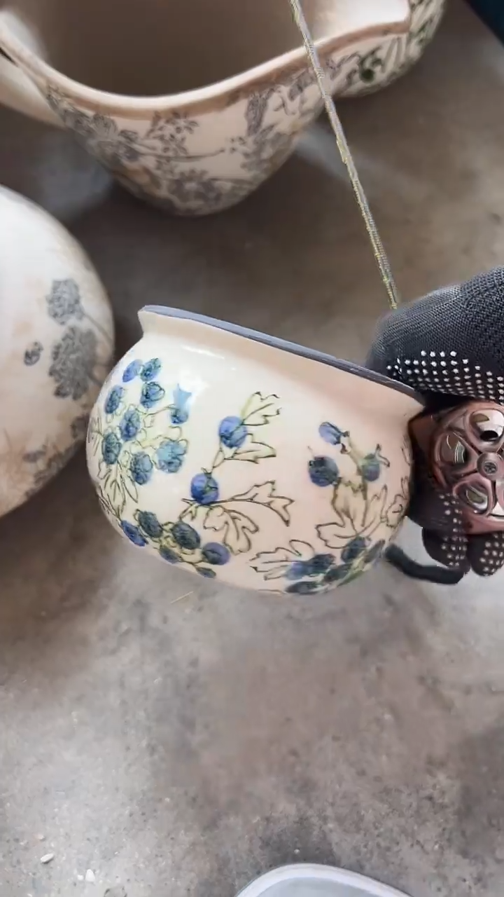 【闪购商品】陶瓷花盆高8.5cm内口5cm