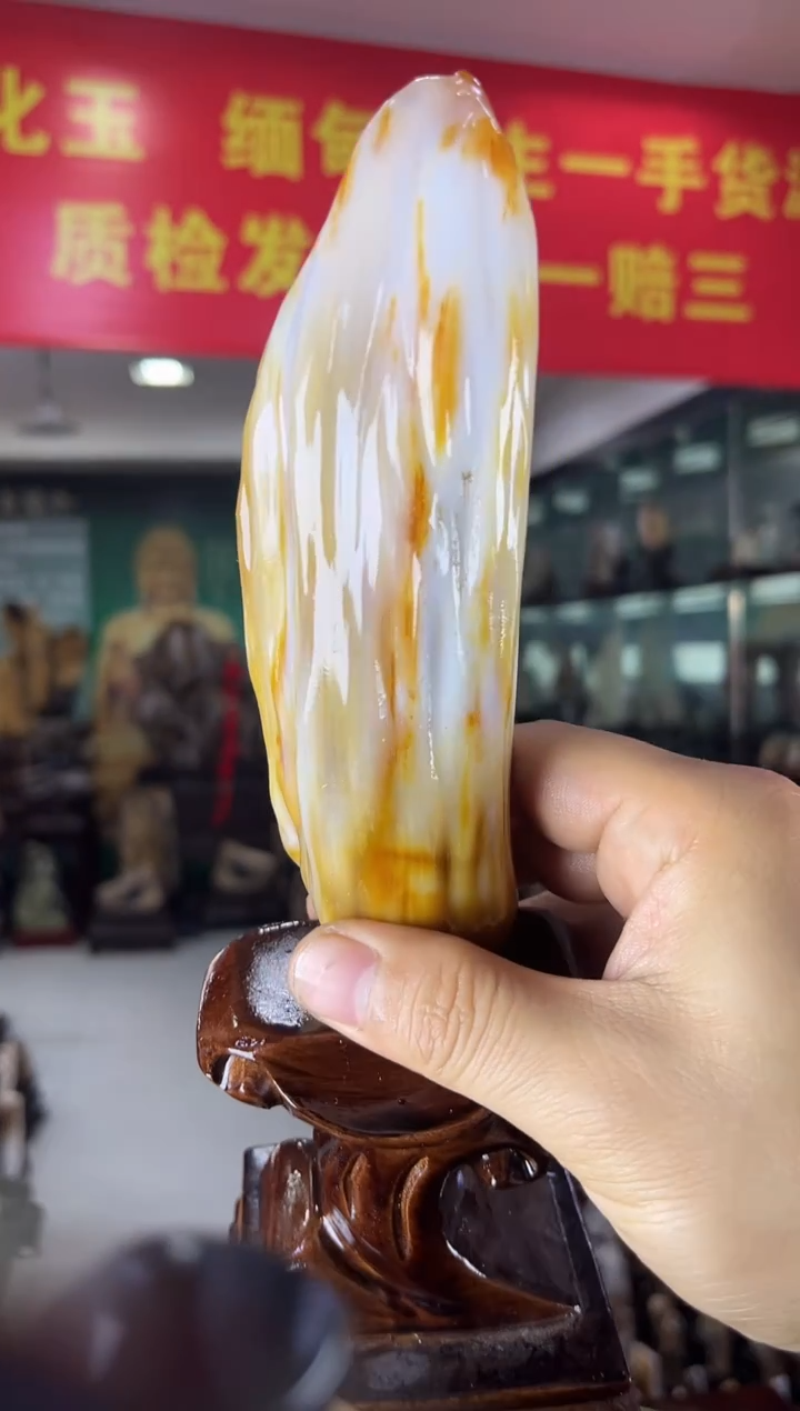 未镶嵌珠宝奇石硅化玉缅甸天然树化玉摆件