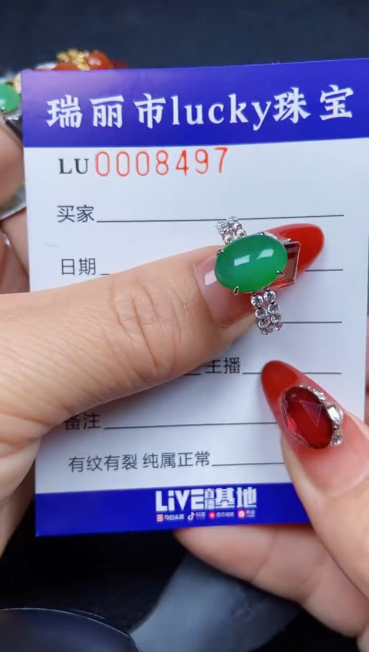 【闪购商品】翡翠颈饰银S925镶嵌8497