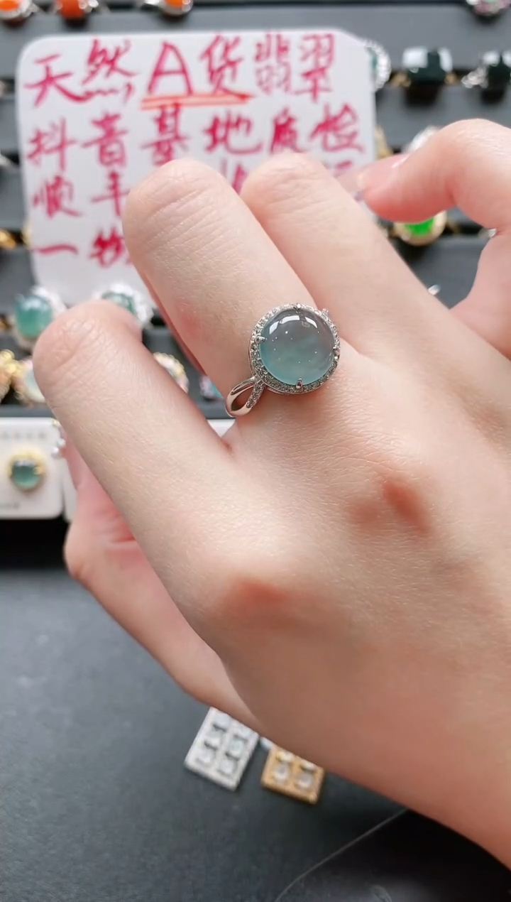 【闪购商品】翡翠戒指银S925镶嵌11111111