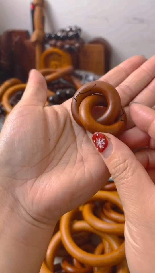 【闪购商品】枣木木雕乾坤圈20圈口一物一拍