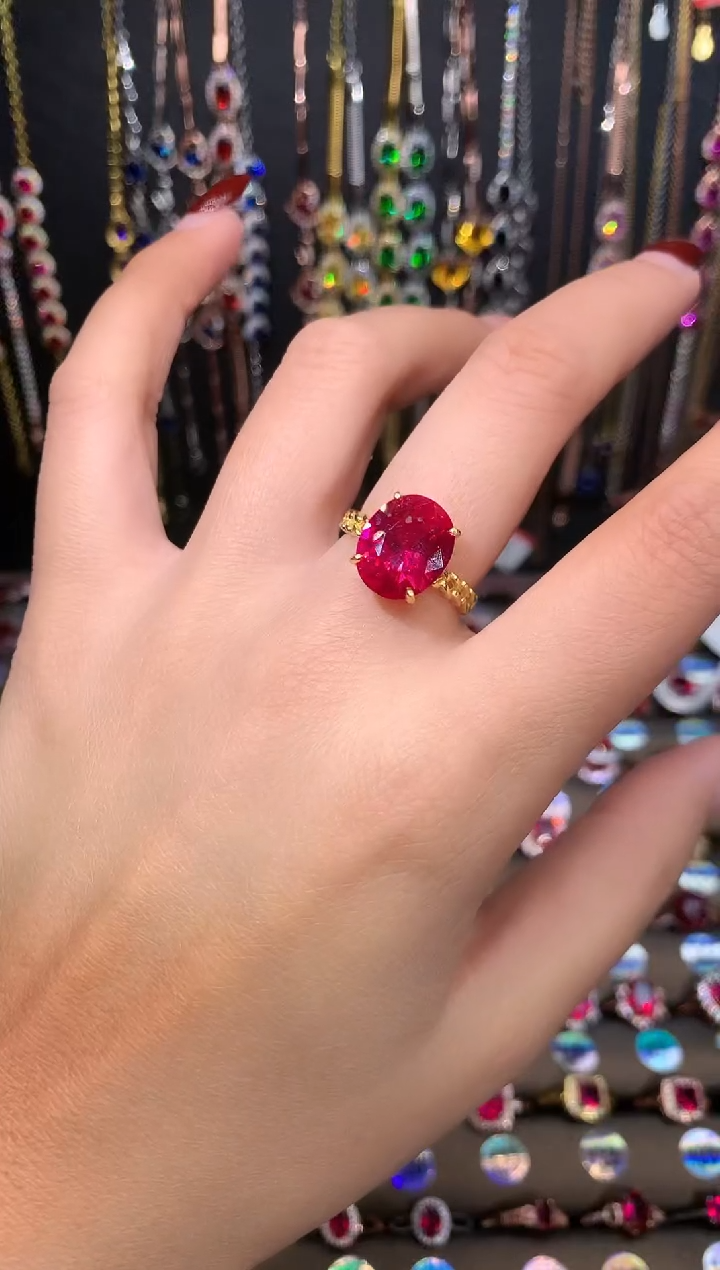 【闪购商品】红宝石戒指银S925镶嵌10.12