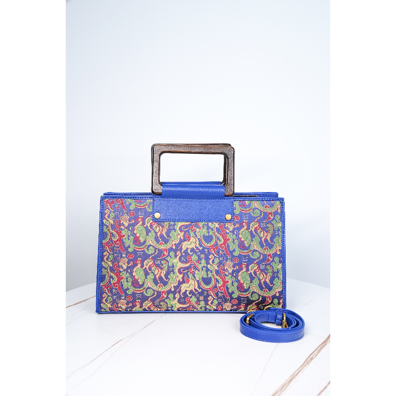 GZ 【四维宋锦五星出东方】花位随机民族风气质女士手提斜跨女包158