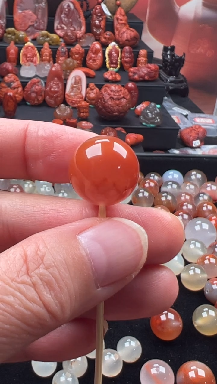 未镶嵌单珠南红玛瑙麦**麻单珠