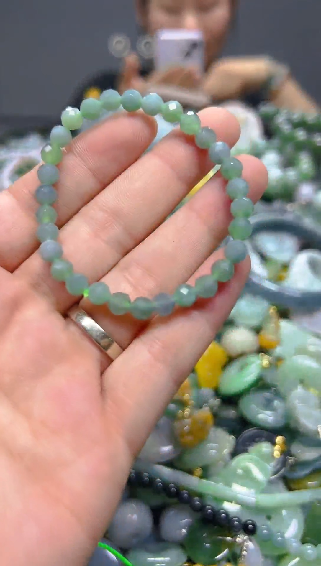 翡翠未镶嵌颈饰5mm/M/翡翠A货,1件也是批发价