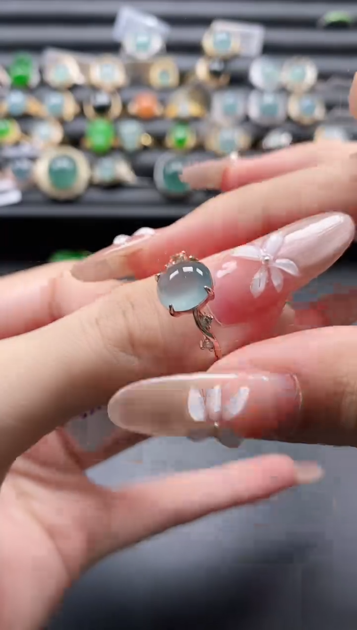 【闪购商品】翡翠戒指银S925镶嵌11111