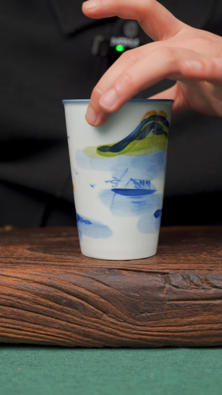 【闪购商品】瓷片104寻一缕瓷香杯釉下手工手绘瓷器