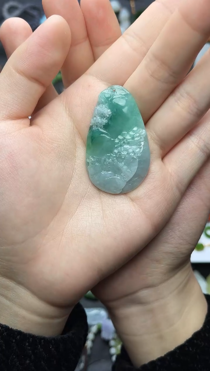 颈饰未镶嵌翡翠山水06