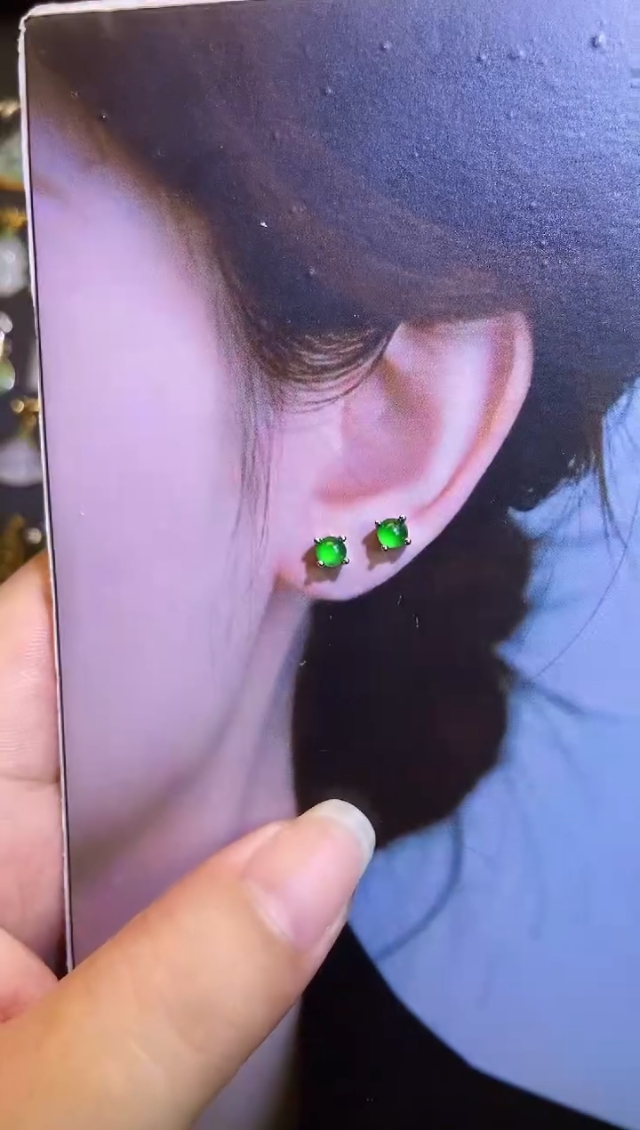 翡翠银S925镶嵌吊坠(不含链)1