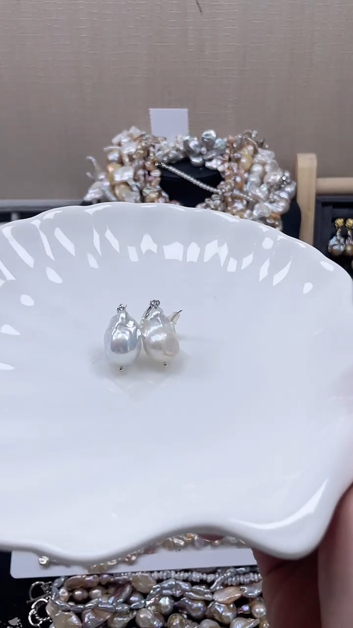 未镶嵌耳饰淡水珍珠【纯恬饰品】