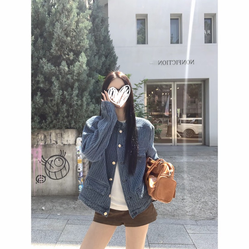 2025早秋新款小香风高级感气质时尚休闲百搭显瘦牛仔外套