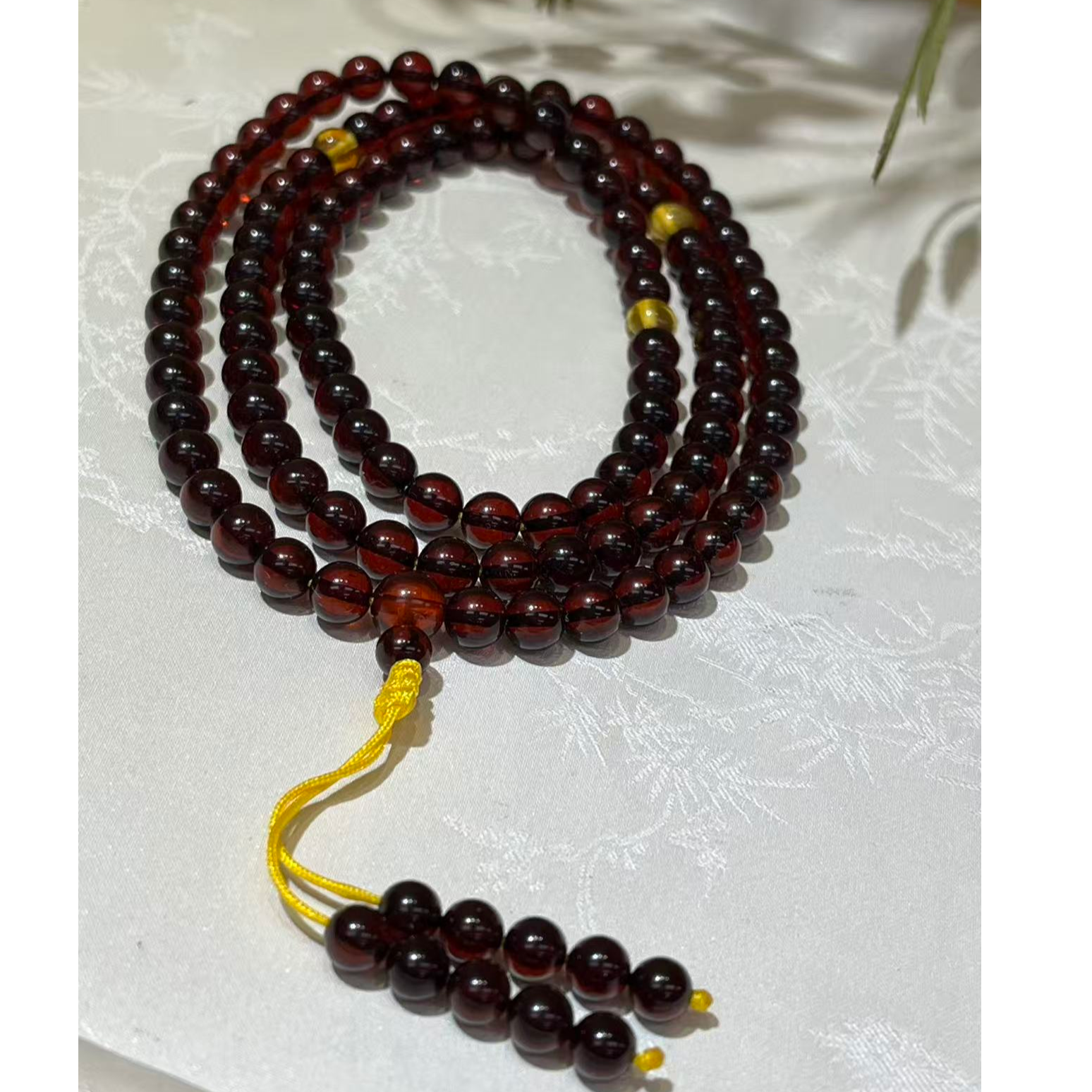 血珀108设计款108项链万能链气质时尚长链