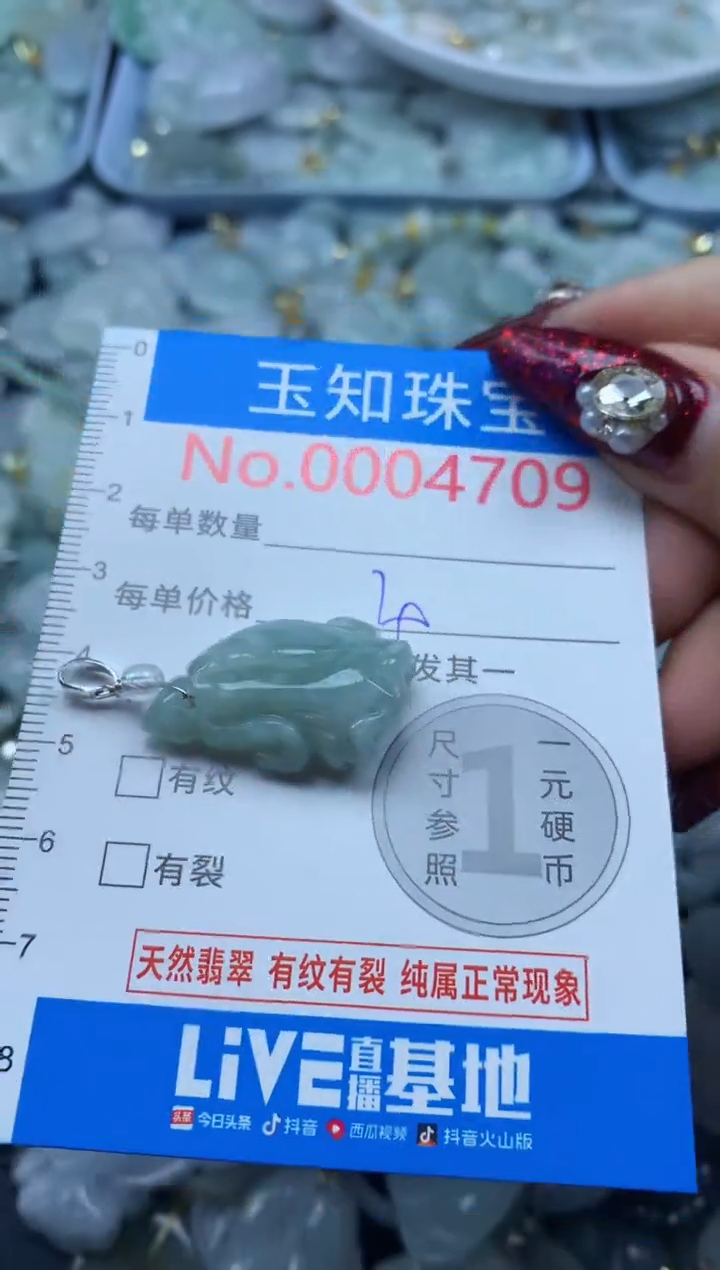吊坠(不含链)未镶嵌翡翠4709