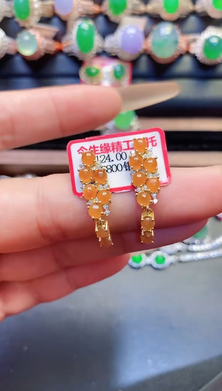 银S925镶嵌戒指翡翠天然