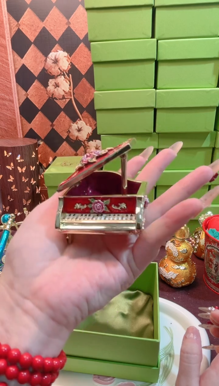 锌合金珐琅首饰盒默认微瑕拆盒不退～