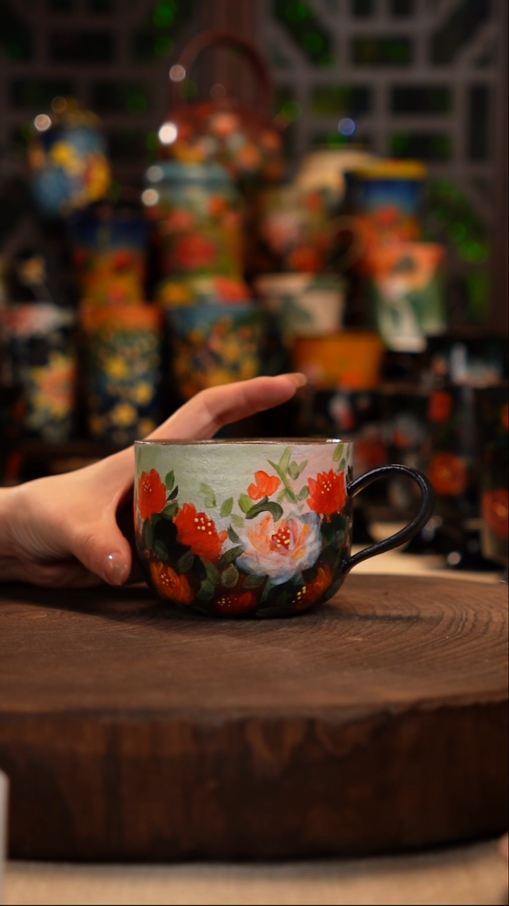 油画   釉下彩   杯子