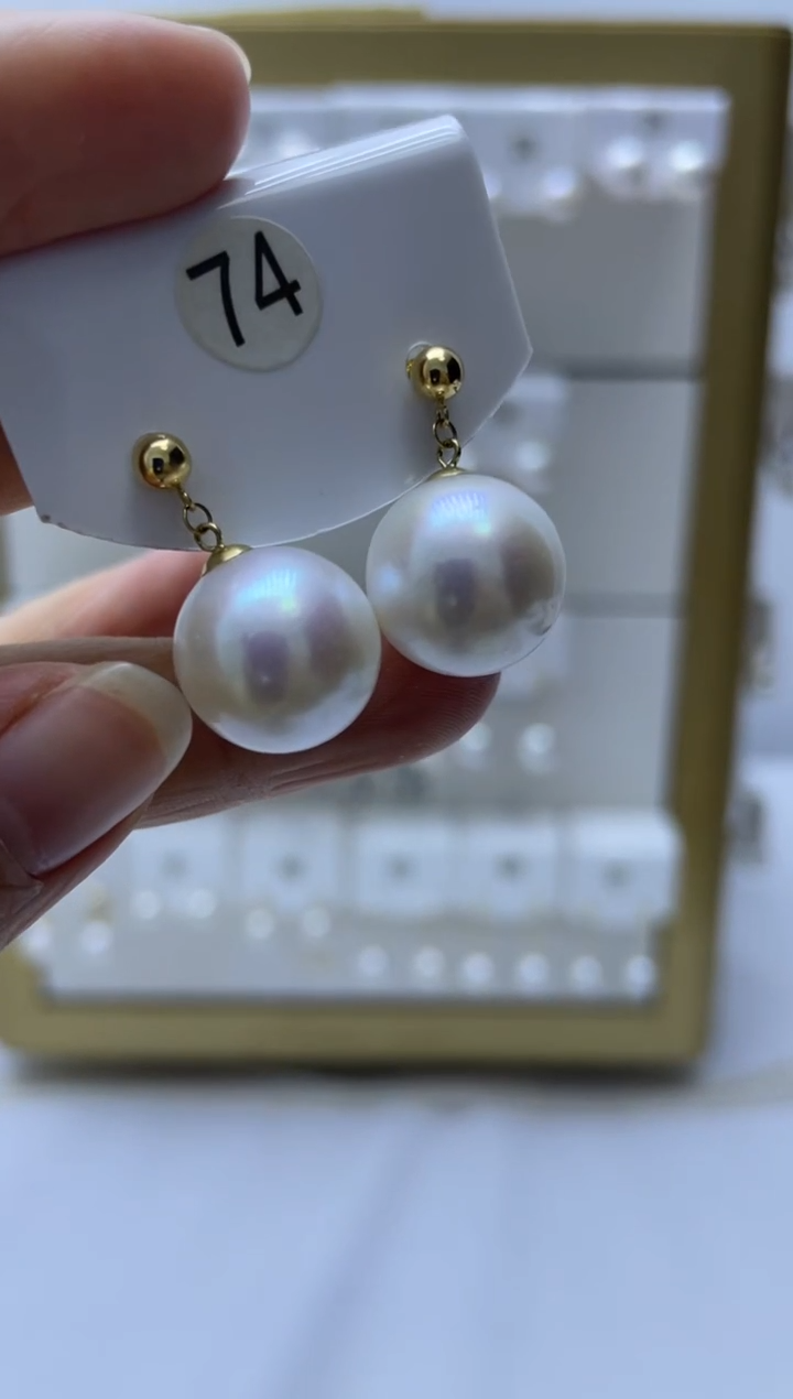 18K金镶嵌耳饰淡水珍珠74