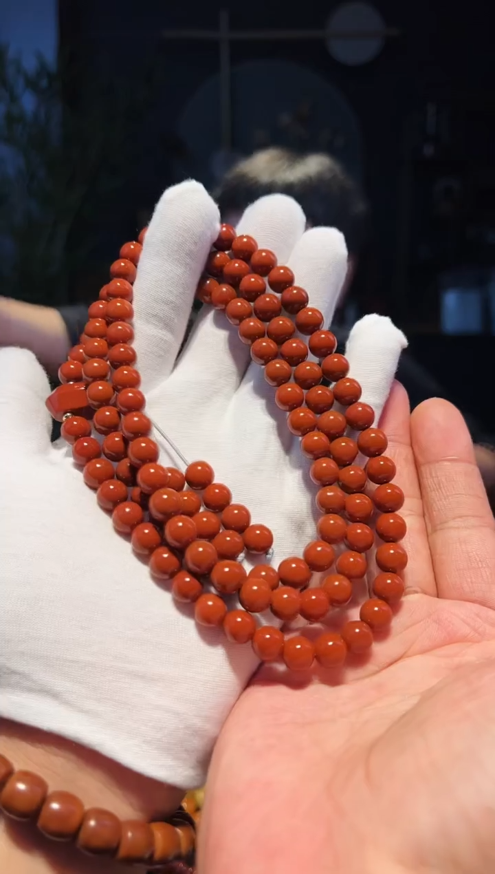 手串未镶嵌南红玛瑙8大+108多圈