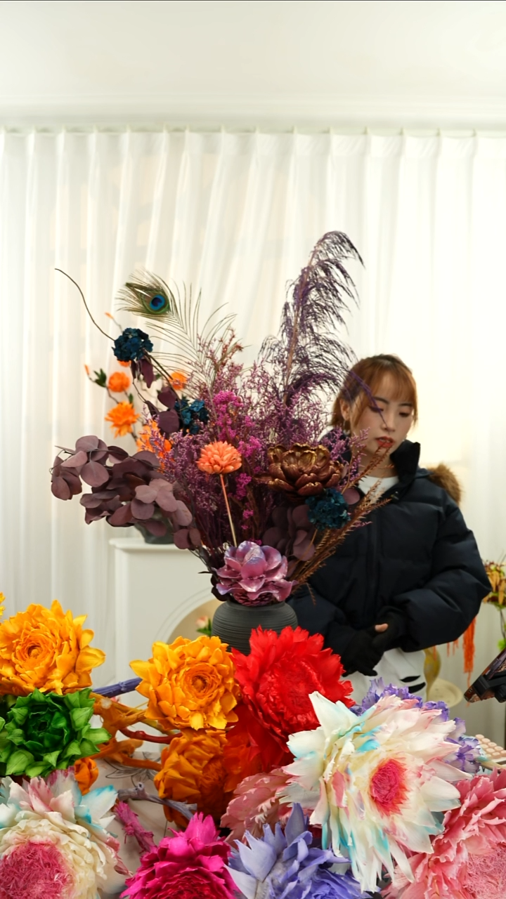 永生洋蓟 霸王花 花束A356