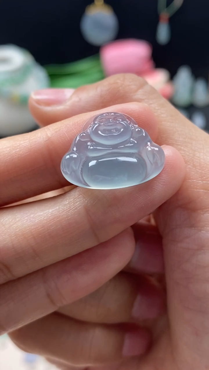 【闪购商品】翡翠未镶嵌颈饰翡翠冰川蓝佛公