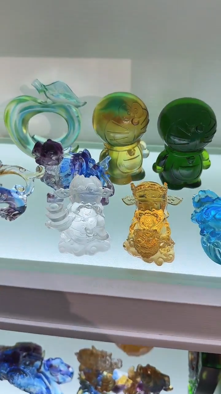 手工艺品琉璃财神2尊