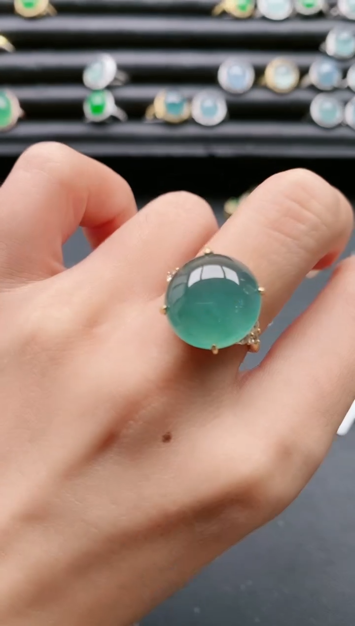 【闪购商品】翡翠戒指银S925镶嵌11111111