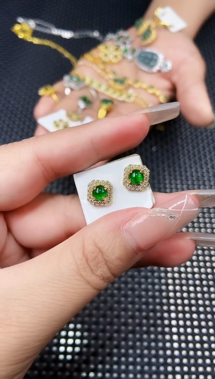 【闪购商品】翡翠未镶嵌耳饰111111111