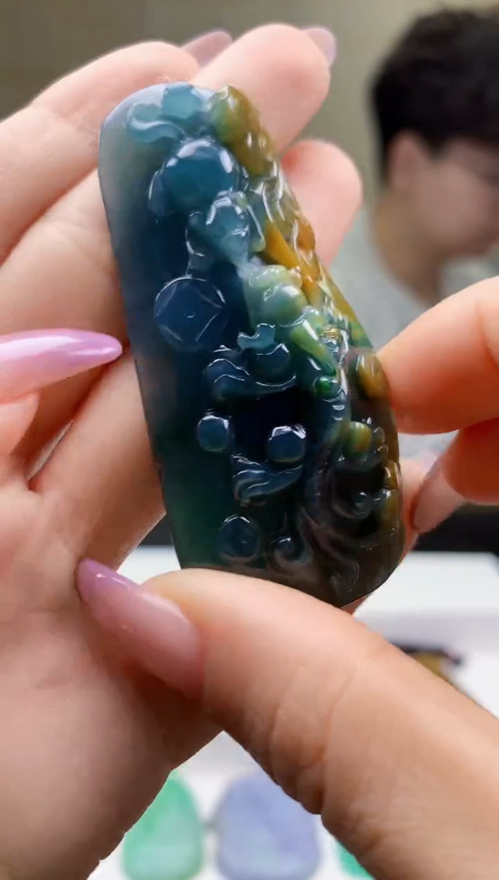 【闪购商品】定制翡翠未镶嵌4688ty-毛货挂件6