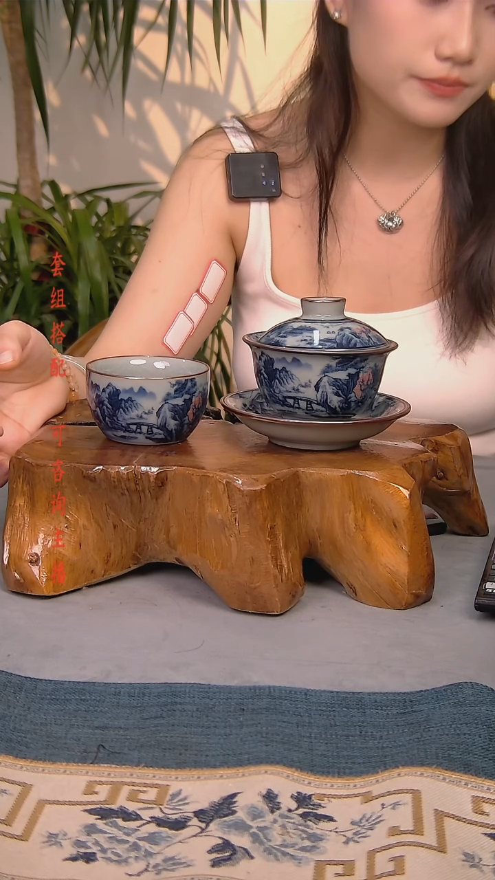 简装家用款2件套 老陶泥开片纹陶瓷茶具