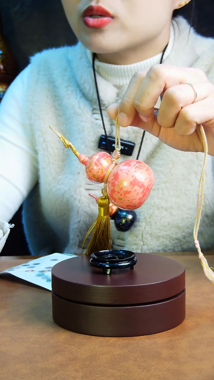 【闪购商品】388直播一物一图大漆酒葫芦送底座送挂绳