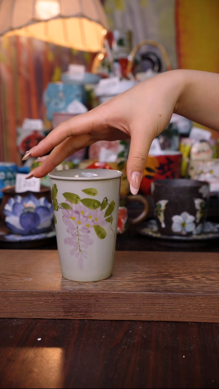 杯子陶泥垚手作 景德镇手工手绘陶瓷器物