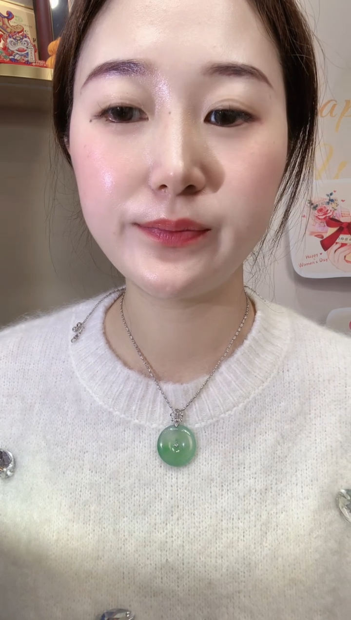 【闪购商品】翡翠颈饰18K金镶嵌C61   
