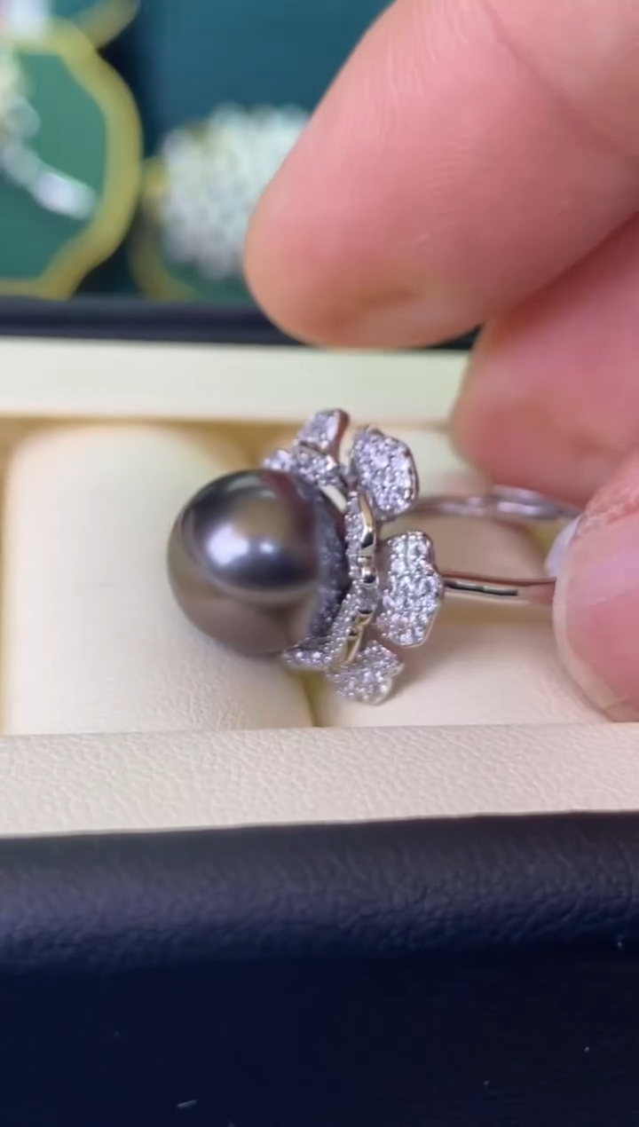 【闪购商品】海水珍珠戒指银S925镶嵌1