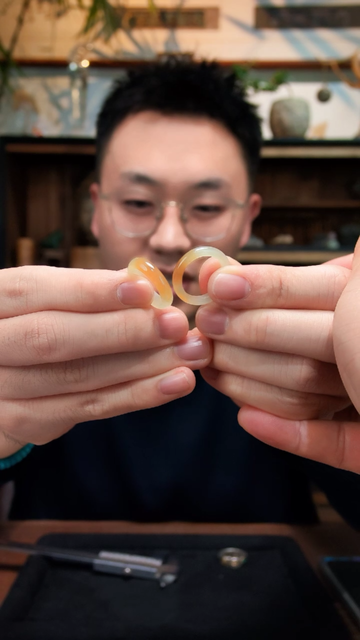 未镶嵌戒指和田玉14#糖料指环HX多样性发其一