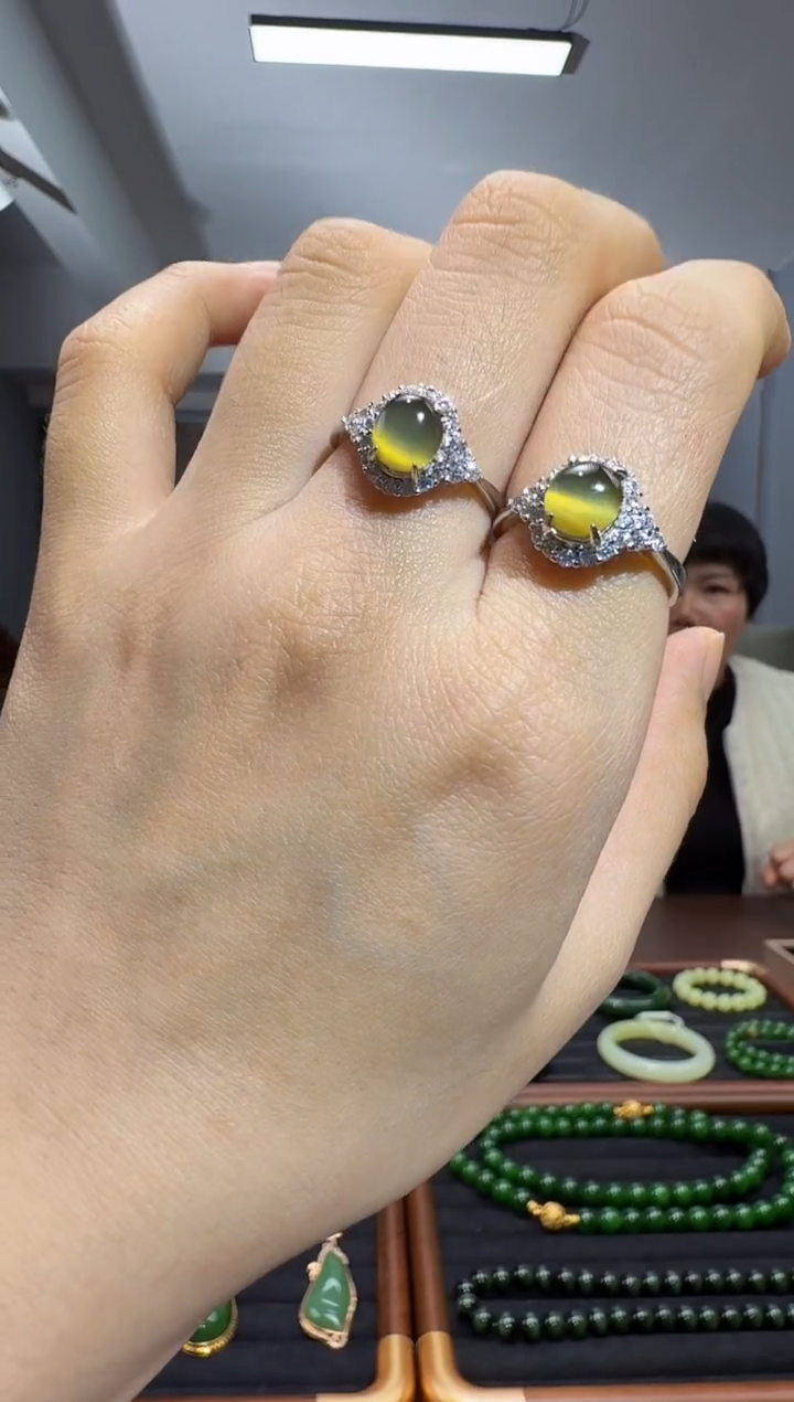 颈饰银S925镶嵌和田玉7-545-10.23多样性拍一发一