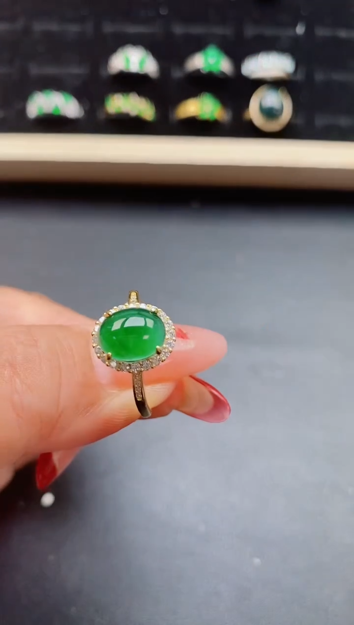 【闪购商品】翡翠戒指银S925镶嵌805508