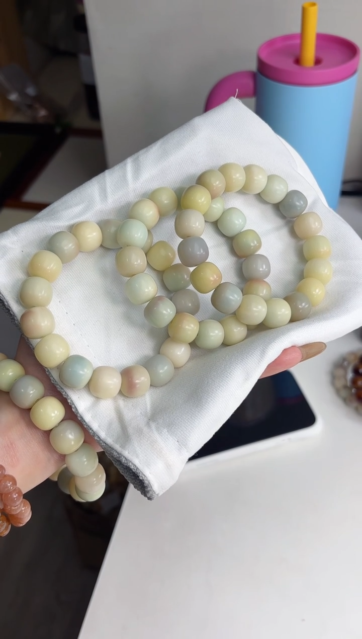 手串菩提根/象牙果沐L05马卡龙干磨桶珠12*14mm手串