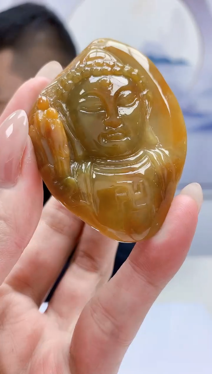 未镶嵌定制翡翠4898MM-毛货挂件197