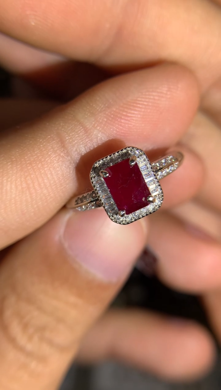 【闪购商品】红宝石戒指银S925镶嵌活口