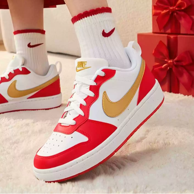 【新年红】耐克大童版新款Court潮流运动时尚休闲鞋板鞋DV5456137