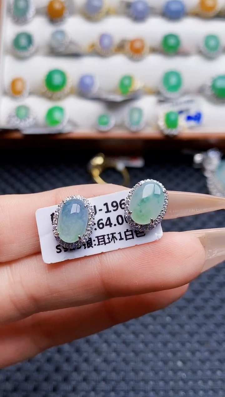 银S925镶嵌戒指翡翠7135