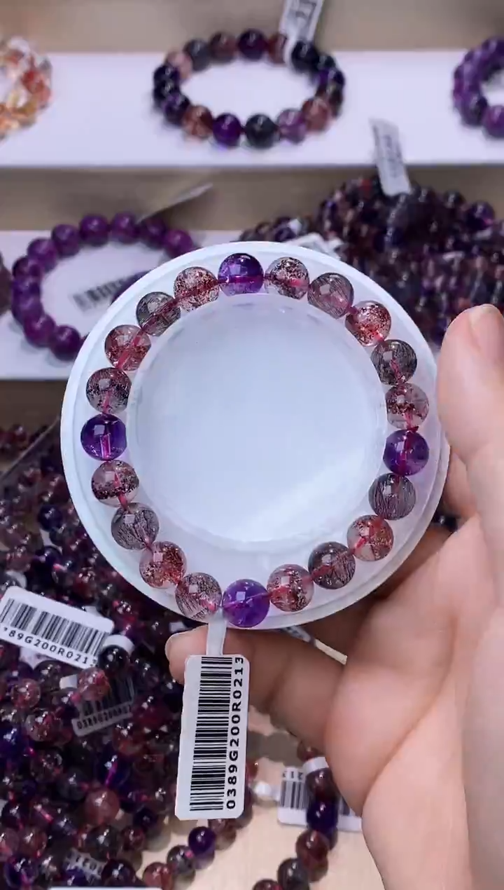 【闪购商品】水晶手链未镶嵌黑加仑超七9m+