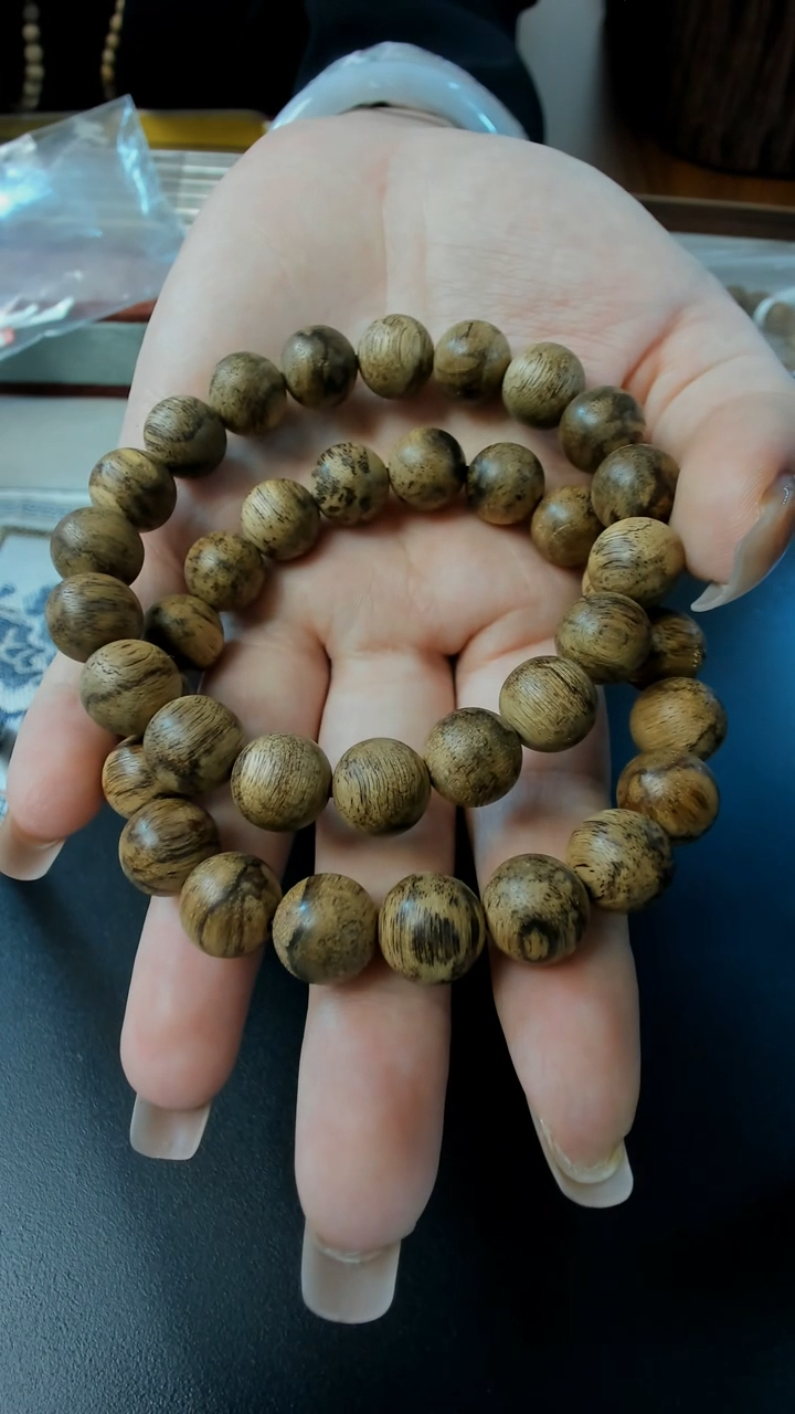 手串沉香达拉干虎斑纹11mm单圈多样性发一条