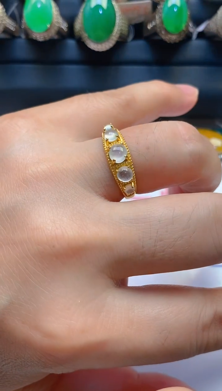 【闪购商品】翡翠耳饰银S925镶嵌天然A货翡翠1