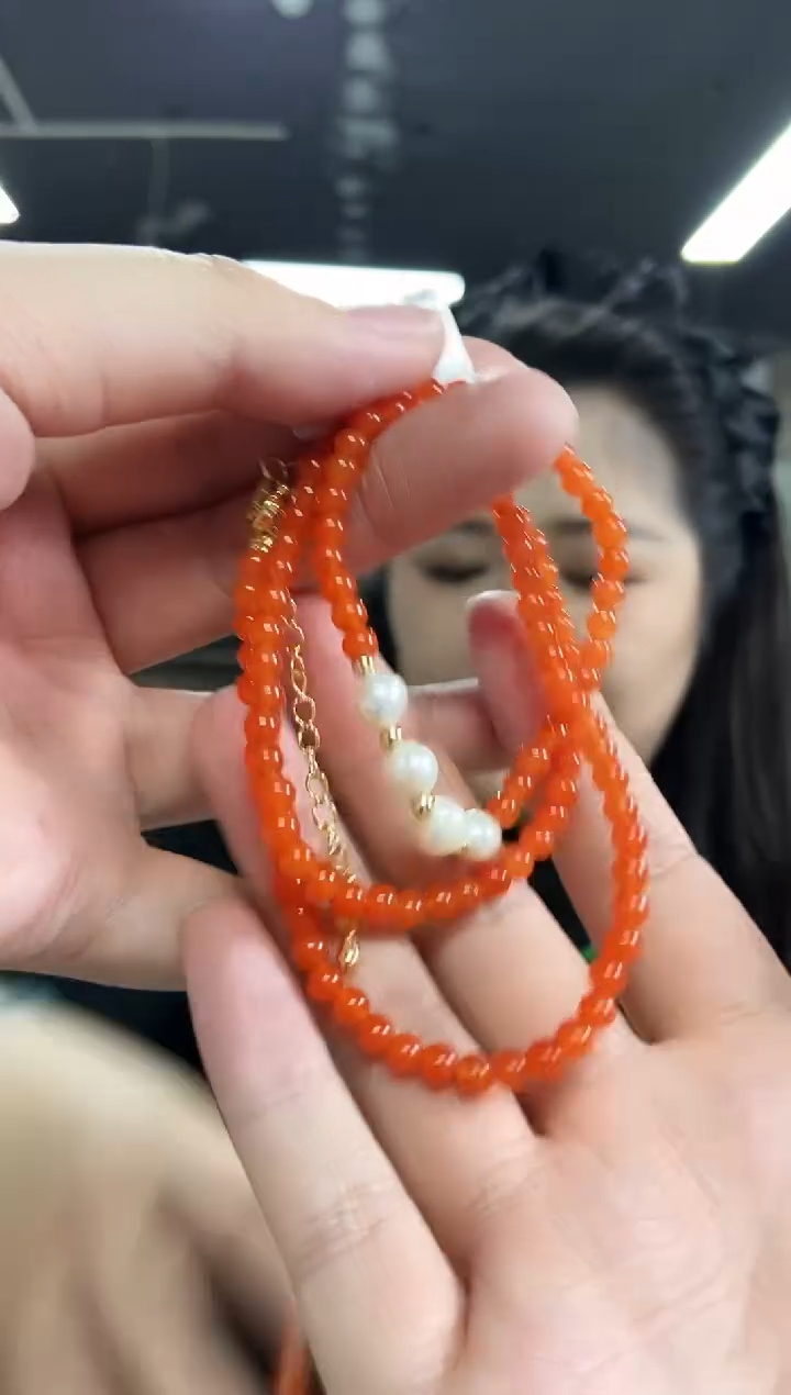 【闪购商品】南红玛瑙项链未镶嵌多样性发其一颜色微差