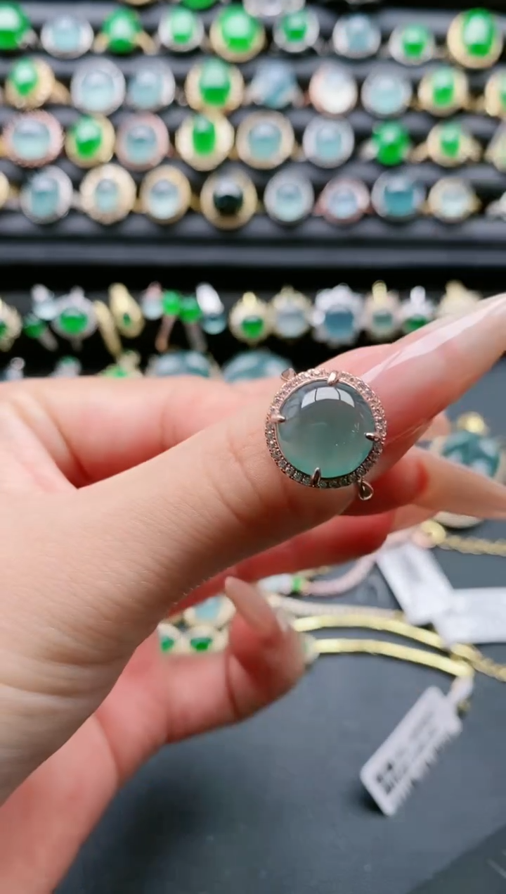 【闪购商品】翡翠戒指银S925镶嵌11111111